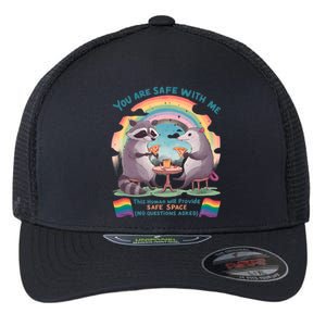 You Are Safe With Me Pride Month Lgbt Flexfit Unipanel Trucker Cap