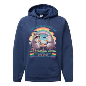 You Are Safe With Me Pride Month Lgbt Performance Fleece Hoodie