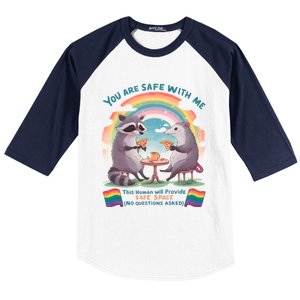 You Are Safe With Me Pride Month Lgbt Baseball Sleeve Shirt