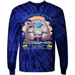 You Are Safe With Me Pride Month Lgbt Tie-Dye Long Sleeve Shirt