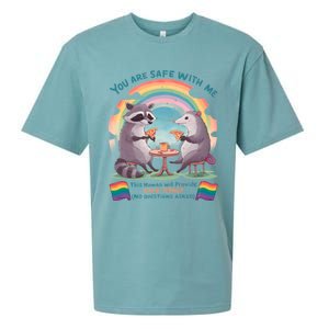 You Are Safe With Me Pride Month Lgbt Sueded Cloud Jersey T-Shirt