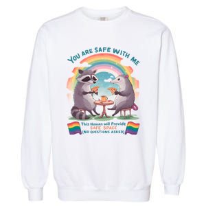 You Are Safe With Me Pride Month Lgbt Garment-Dyed Sweatshirt