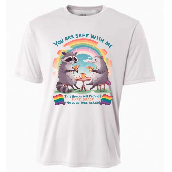 You Are Safe With Me Pride Month Lgbt Cooling Performance Crew T-Shirt