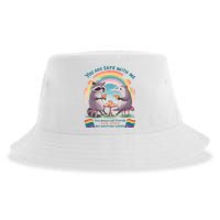 You Are Safe With Me Pride Month Lgbt Sustainable Bucket Hat