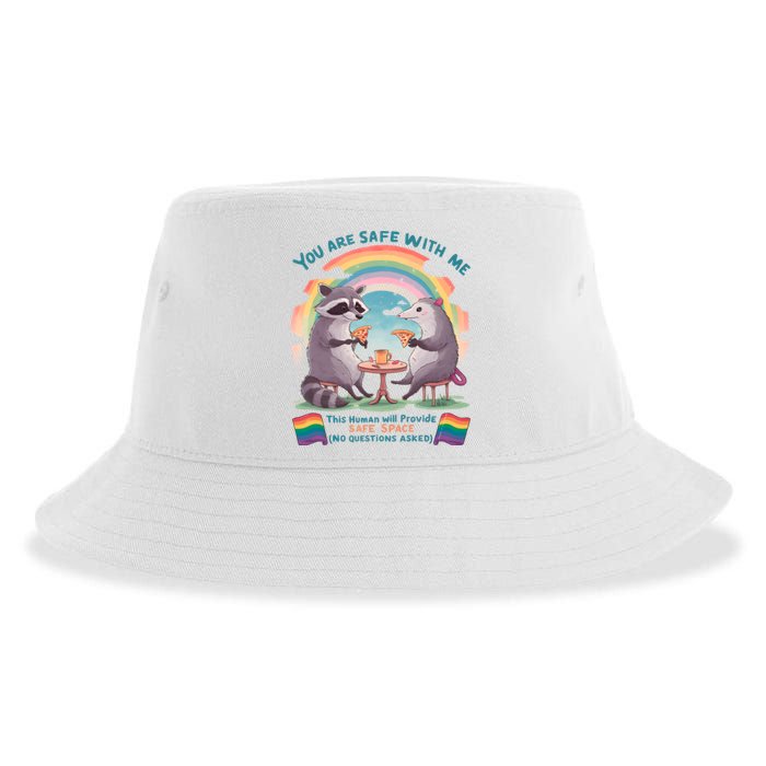 You Are Safe With Me Pride Month Lgbt Sustainable Bucket Hat