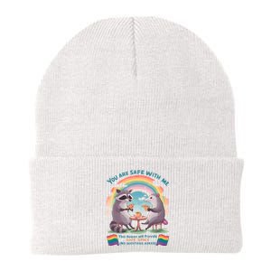 You Are Safe With Me Pride Month Lgbt Knit Cap Winter Beanie