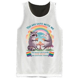 You Are Safe With Me Pride Month Lgbt Mesh Reversible Basketball Jersey Tank