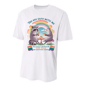 You Are Safe With Me Pride Month Lgbt Performance Sprint T-Shirt