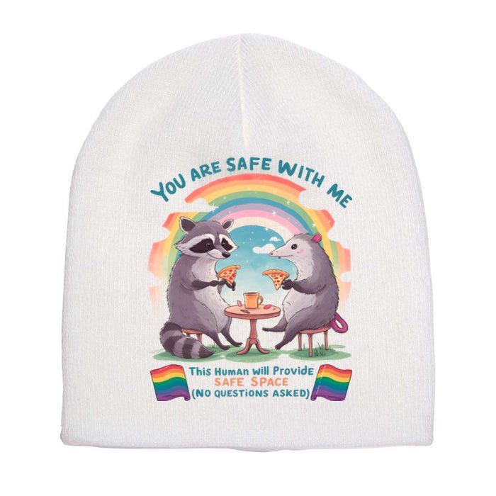 You Are Safe With Me Pride Month Lgbt Short Acrylic Beanie