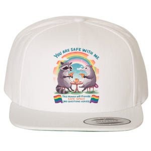 You Are Safe With Me Pride Month Lgbt Wool Snapback Cap