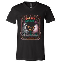 You Are Safe With Me Human Will Provide Safe Space V-Neck T-Shirt