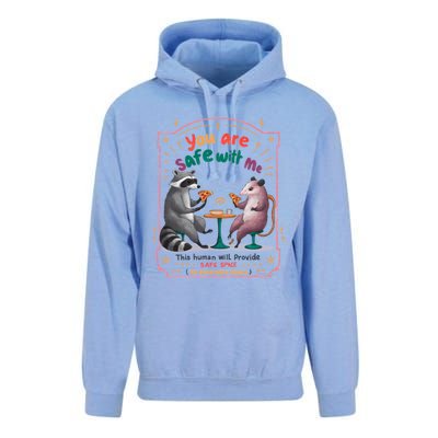 You Are Safe With Me Human Will Provide Safe Space Unisex Surf Hoodie