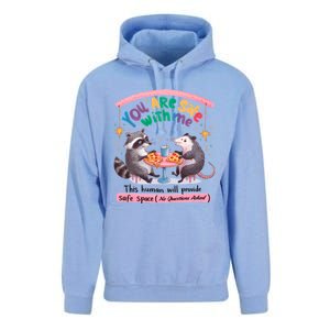 You Are Safe With Me Raccoon Lgbt Unisex Surf Hoodie