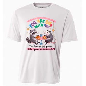 You Are Safe With Me Raccoon Lgbt Cooling Performance Crew T-Shirt