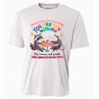 You Are Safe With Me Raccoon Lgbt Cooling Performance Crew T-Shirt