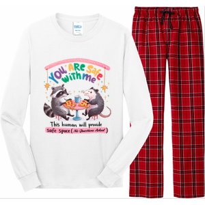 You Are Safe With Me Raccoon Lgbt Long Sleeve Pajama Set