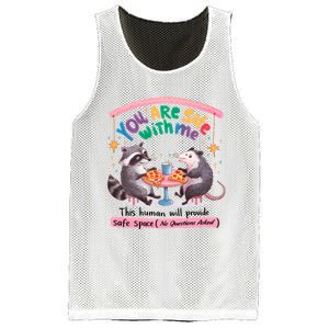 You Are Safe With Me Raccoon Lgbt Mesh Reversible Basketball Jersey Tank