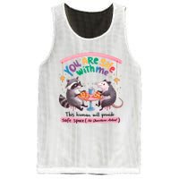 You Are Safe With Me Raccoon Lgbt Mesh Reversible Basketball Jersey Tank