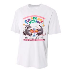 You Are Safe With Me Raccoon Lgbt Performance Sprint T-Shirt