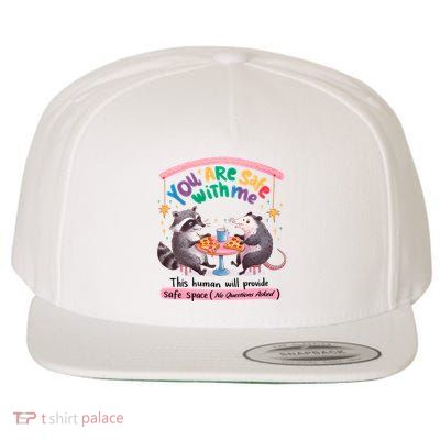 You Are Safe With Me Raccoon Lgbt Wool Snapback Cap