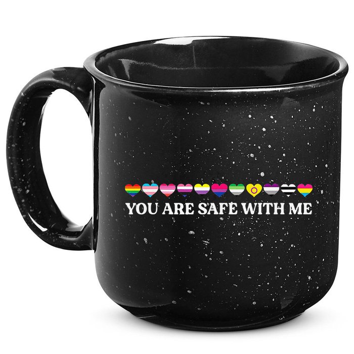 You Are Safe With Me Lgbt Flag 15oz Campfire Ceramic Mug