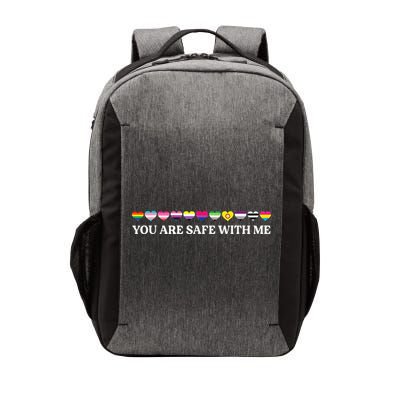 You Are Safe With Me Lgbt Flag Vector Backpack