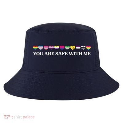 You Are Safe With Me Lgbt Flag Cool Comfort Performance Bucket Hat