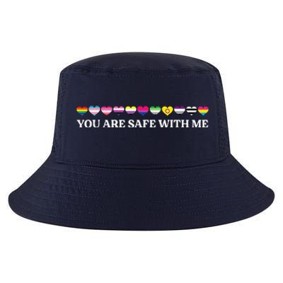 You Are Safe With Me Lgbt Flag Cool Comfort Performance Bucket Hat