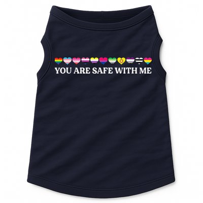 You Are Safe With Me Lgbt Flag Doggie Tank