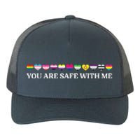 You Are Safe With Me Lgbt Flag Yupoong Adult 5-Panel Trucker Hat