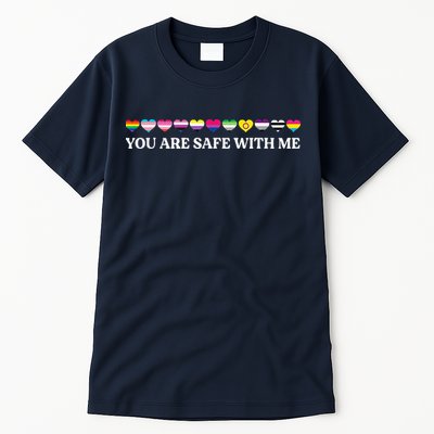 You Are Safe With Me Lgbt Flag Tall T-Shirt