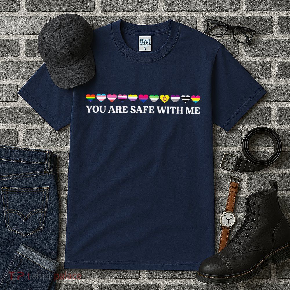 You Are Safe With Me Lgbt Flag Tall T-Shirt