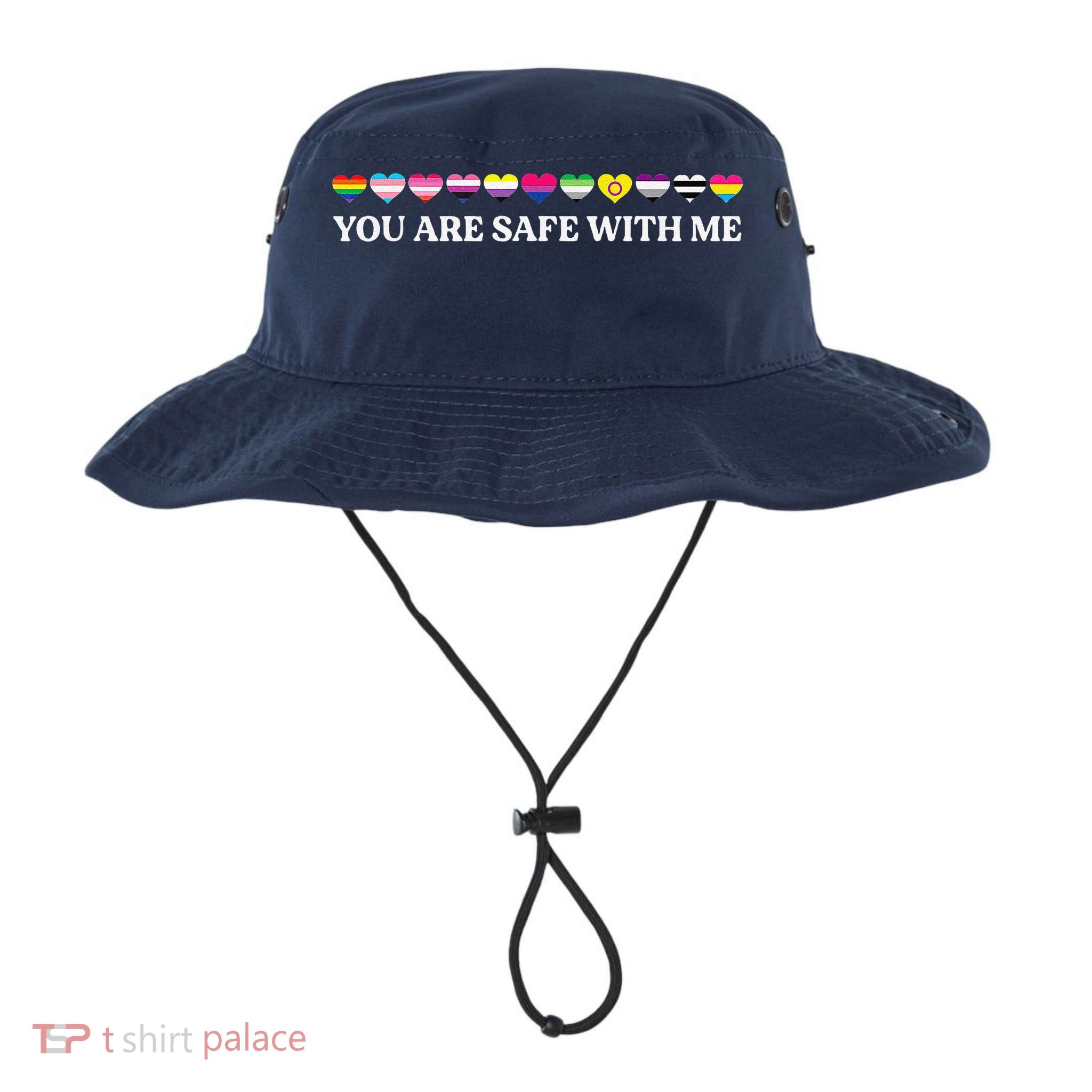 You Are Safe With Me Lgbt Flag Bucket Hat