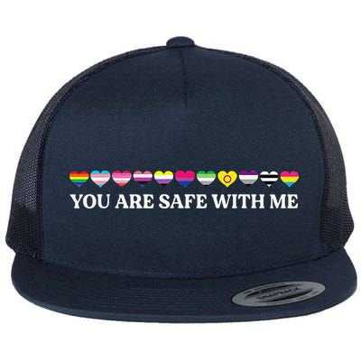 You Are Safe With Me Lgbt Flag Flatbill Hat