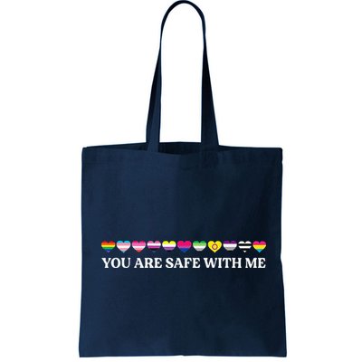 You Are Safe With Me Lgbt Flag Bag
