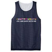 You Are Safe With Me Lgbt Flag Mesh Reversible Basketball Jersey Tank