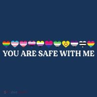 You Are Safe With Me Lgbt Flag Poster