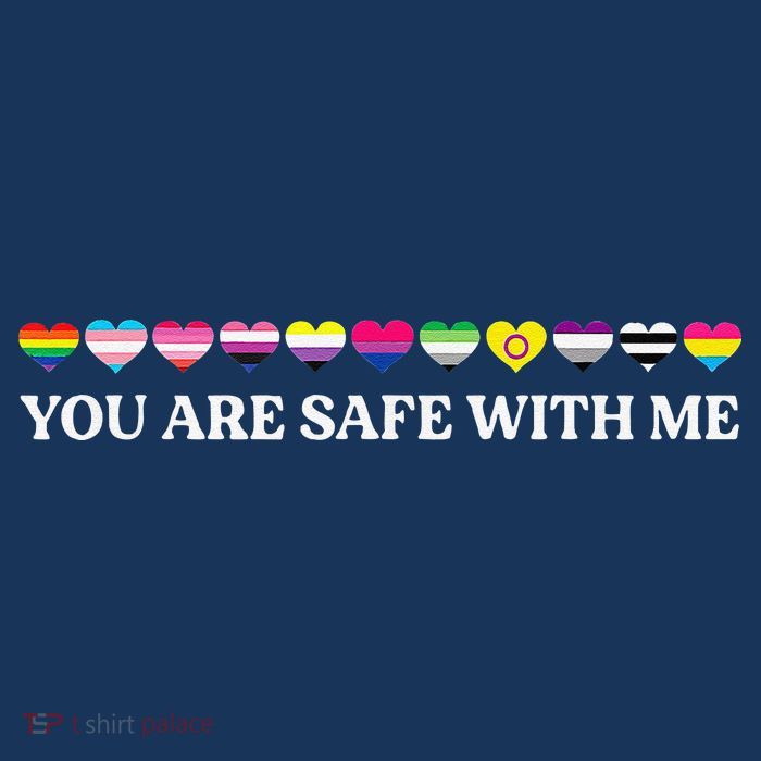 You Are Safe With Me Lgbt Flag Poster