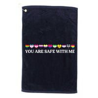 You Are Safe With Me Lgbt Flag Golf Towel