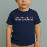 You Are Safe With Me Lgbt Flag Toddler T-Shirt