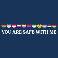 You Are Safe With Me Lgbt Flag Short Acrylic Beanie