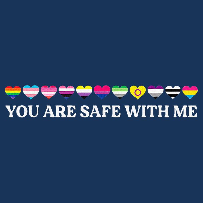 You Are Safe With Me Lgbt Flag Short Acrylic Beanie