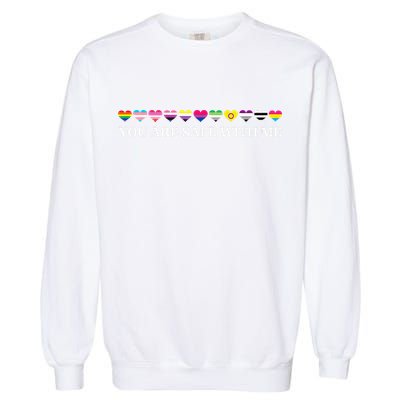 You Are Safe With Me Lgbt Flag Garment-Dyed Sweatshirt