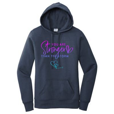 You Are Stronger Than The Storm Funny Christian Women's Pullover Hoodie