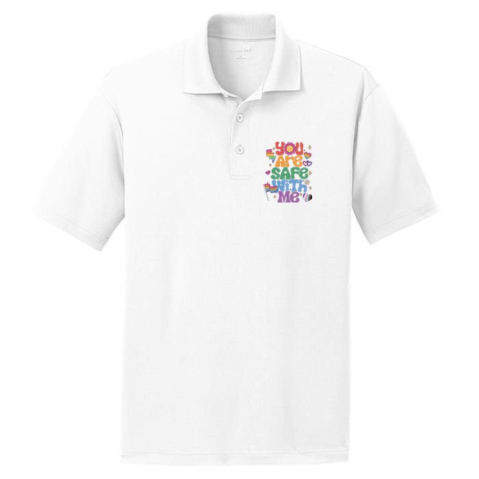 You Are Safe With Me Pride Ally Lgbt Lgbtq Pride Month PosiCharge RacerMesh Polo