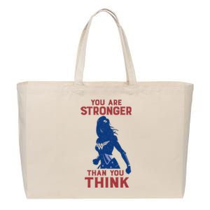 You Are Stronger Than You Think Cotton Canvas Jumbo Tote