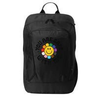 You Are Safe With Me Lgbtq Pride Ally Smile Face Back City Backpack