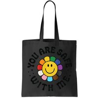 You Are Safe With Me Lgbtq Pride Ally Smile Face Back Bag