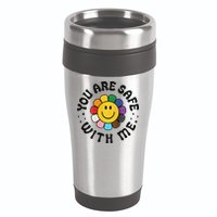 You Are Safe With Me Lgbtq Pride Ally Smile Face Back 16oz Travel Tumbler