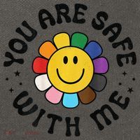You Are Safe With Me Lgbtq Pride Ally Smile Face Back Cotton Canvas Backpack